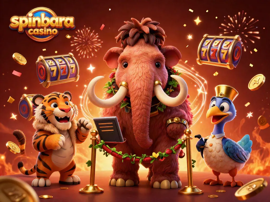 Experience the thrill of spinbara casino with vibrant characters and rich game elements.